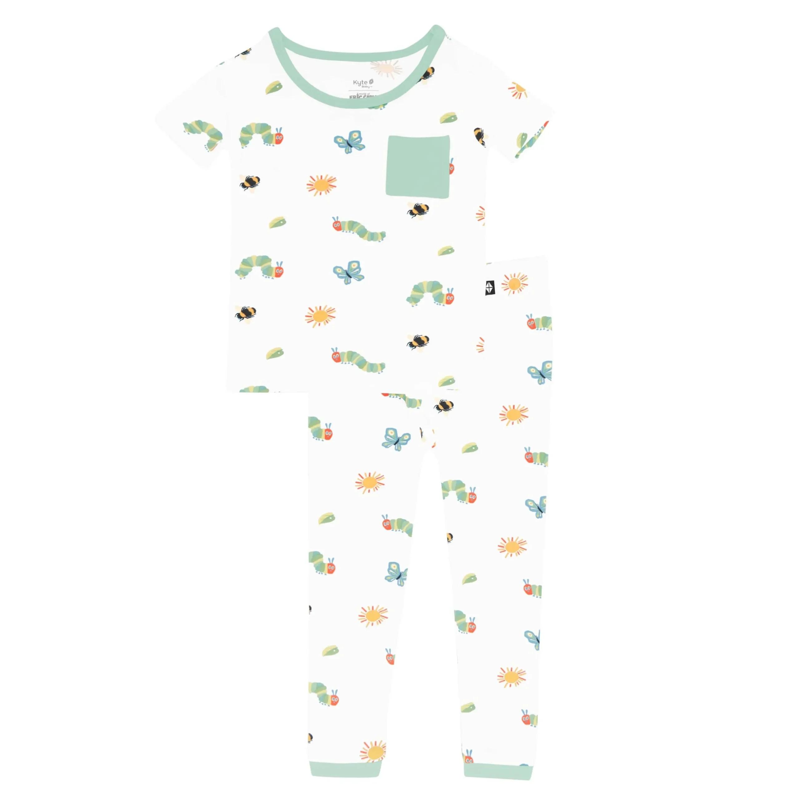 Discount Kyte Baby Short Sleeve with Pants Pajamas in The Very Hungry Caterpillar™ and Friends