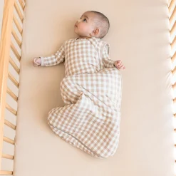New Kyte Baby Sleep Bag in 1.0 Gingham Bisque