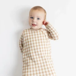 Hot Kyte Baby Sleep Bag in 2.5 Gingham Bisque