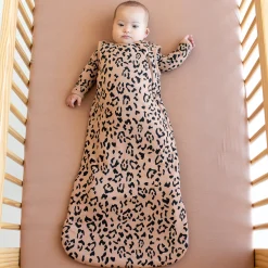 New Kyte Baby Sleep Bag in 1.0 Latte Leopard