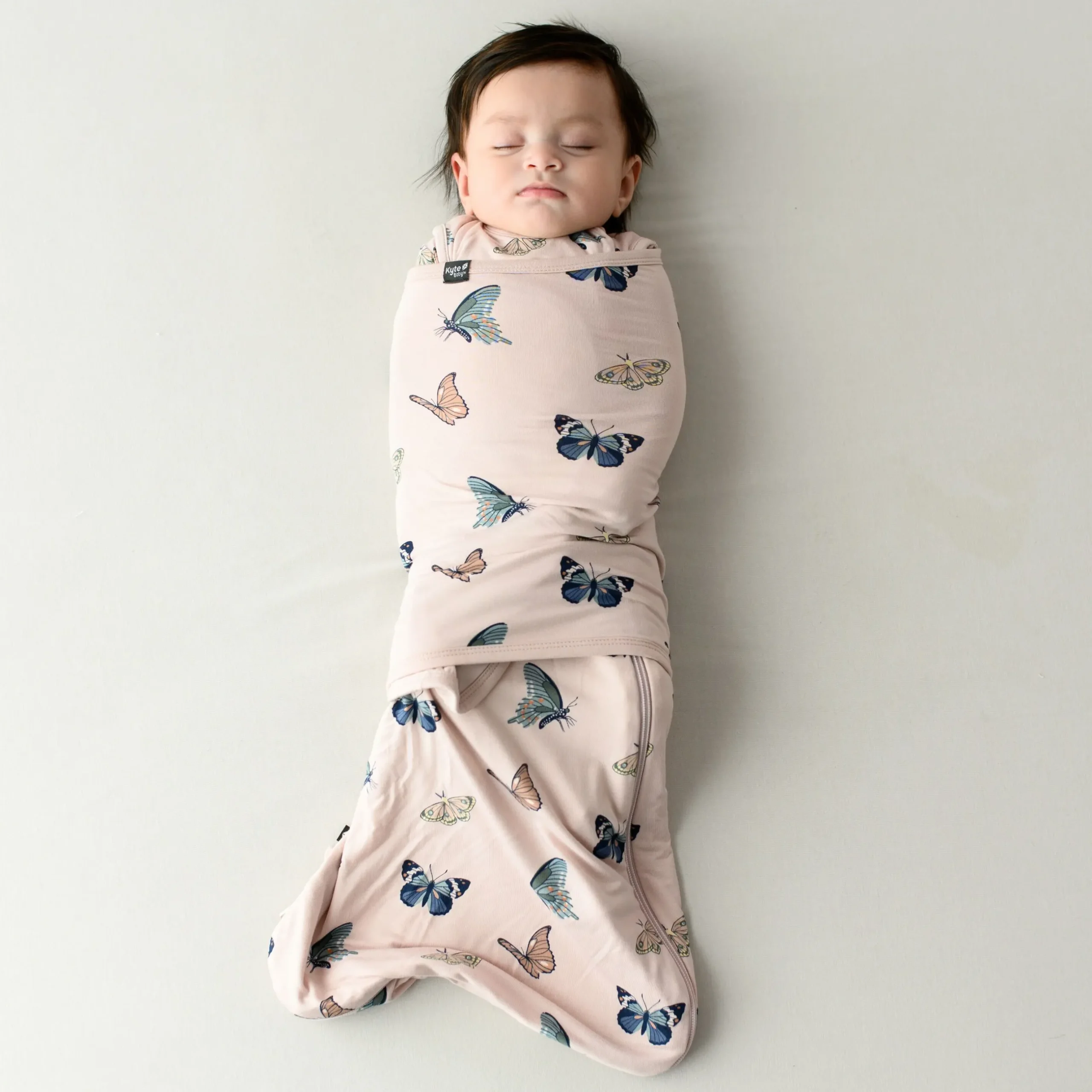 Clearance Kyte Baby Sleep Bag Swaddler in Blush Butterfly 0.5