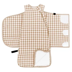 Hot Kyte Baby Sleep Bag Swaddler in 1.0 Gingham Bisque