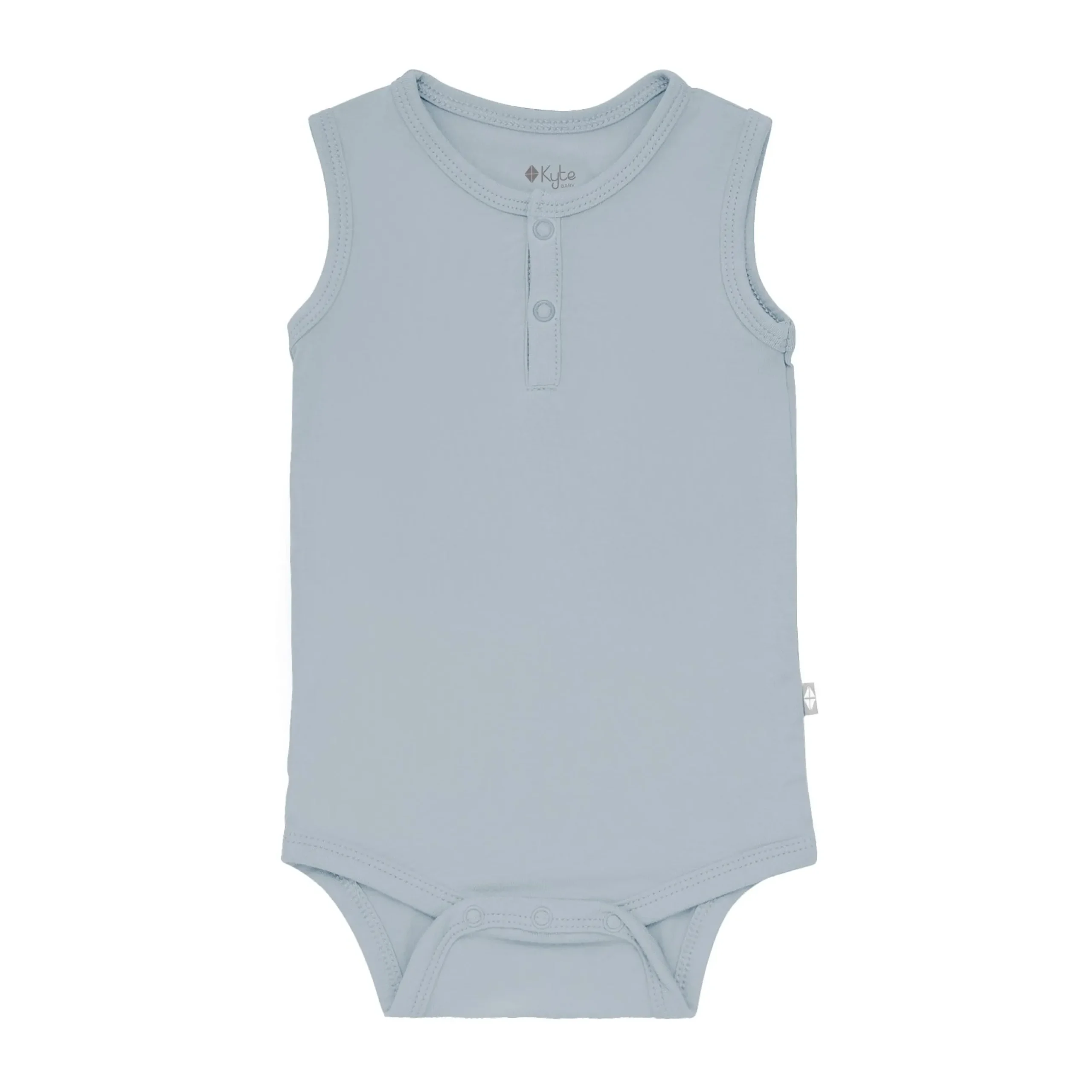Hot Kyte Baby Sleeveless Bodysuit in Fog