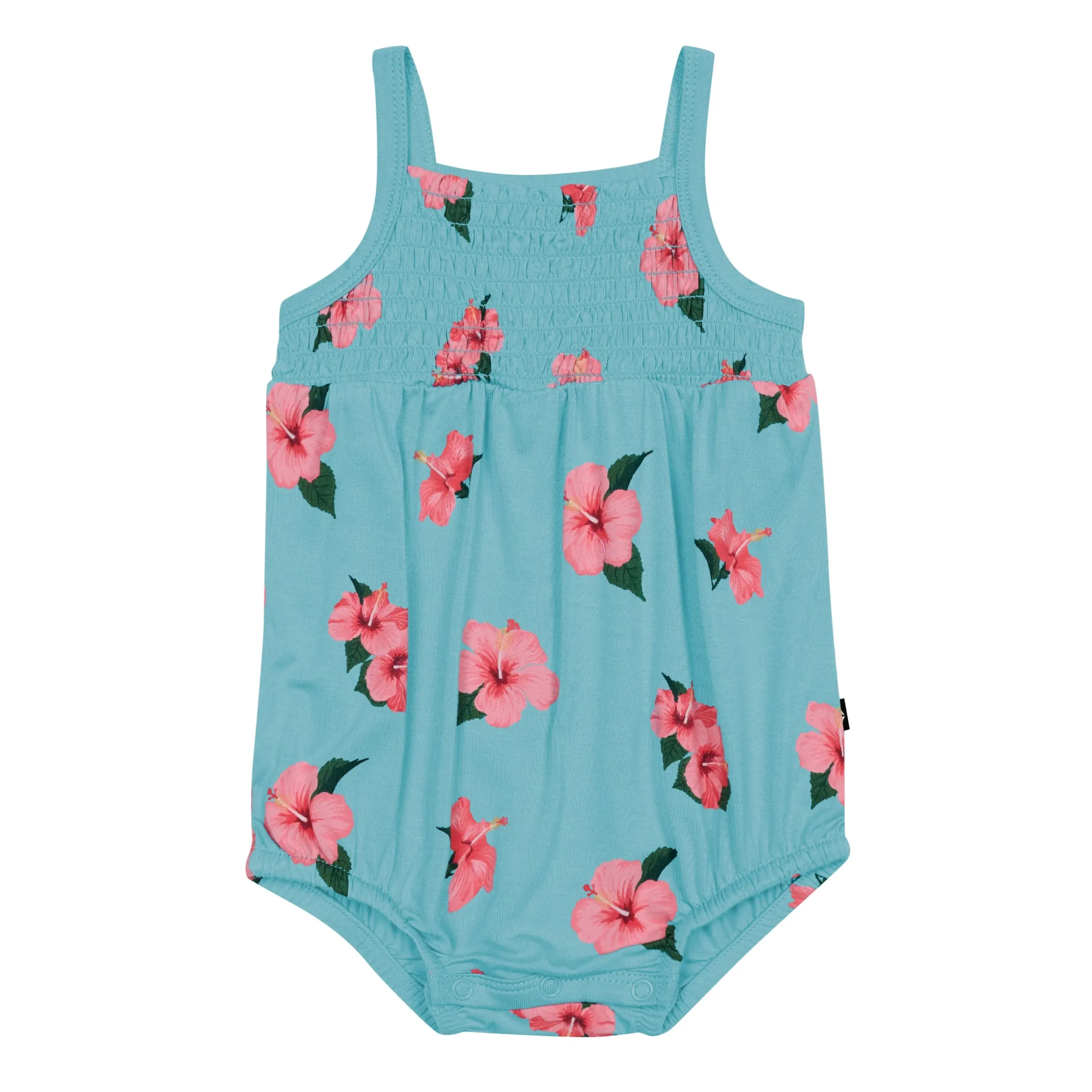 Best Kyte Baby Smocked Bubble Romper in Hibiscus