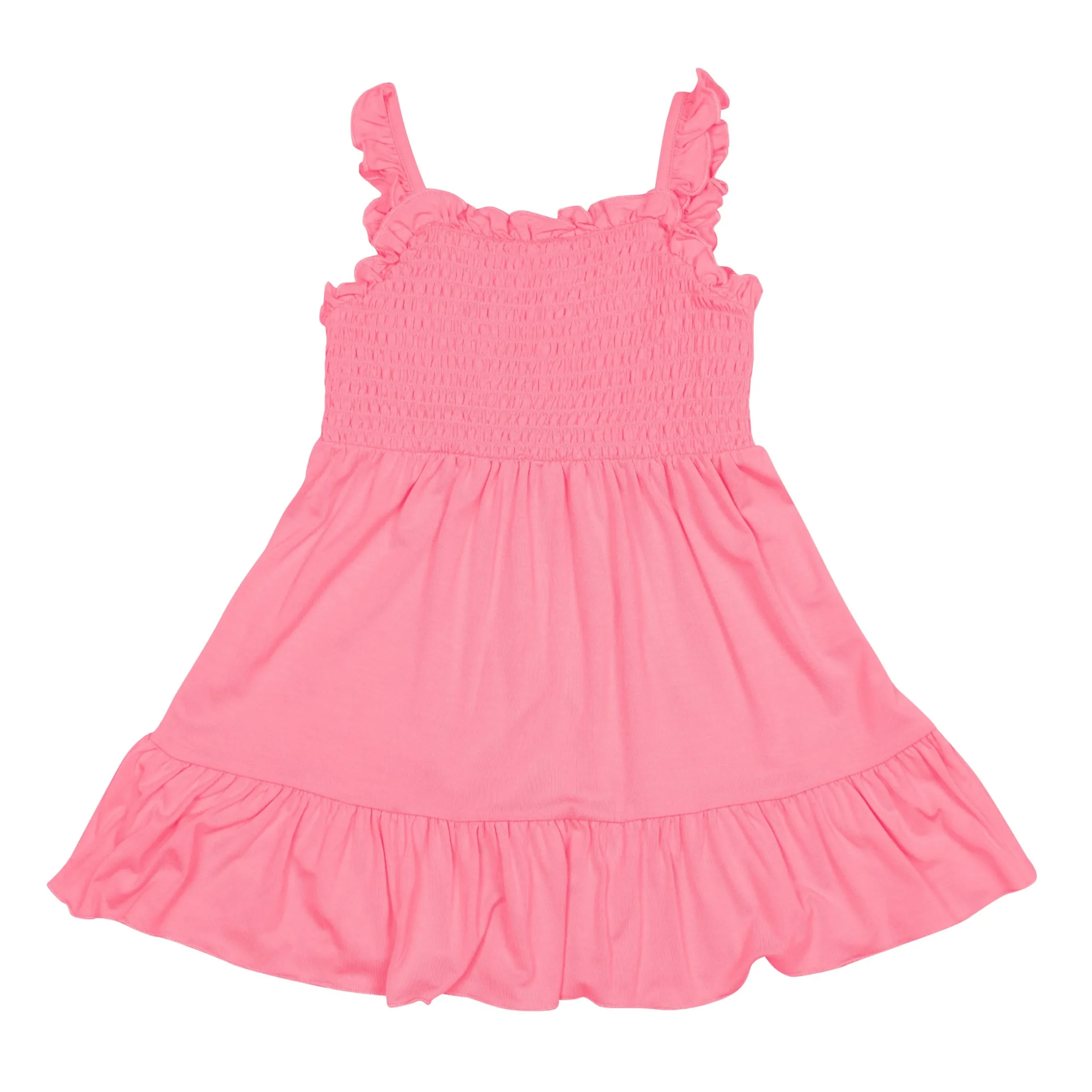 Clearance Kyte Baby Smocked Dress in Guava