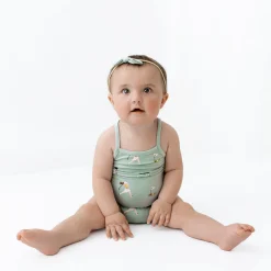 Best Kyte Baby Spaghetti Strap Leotard in Golf