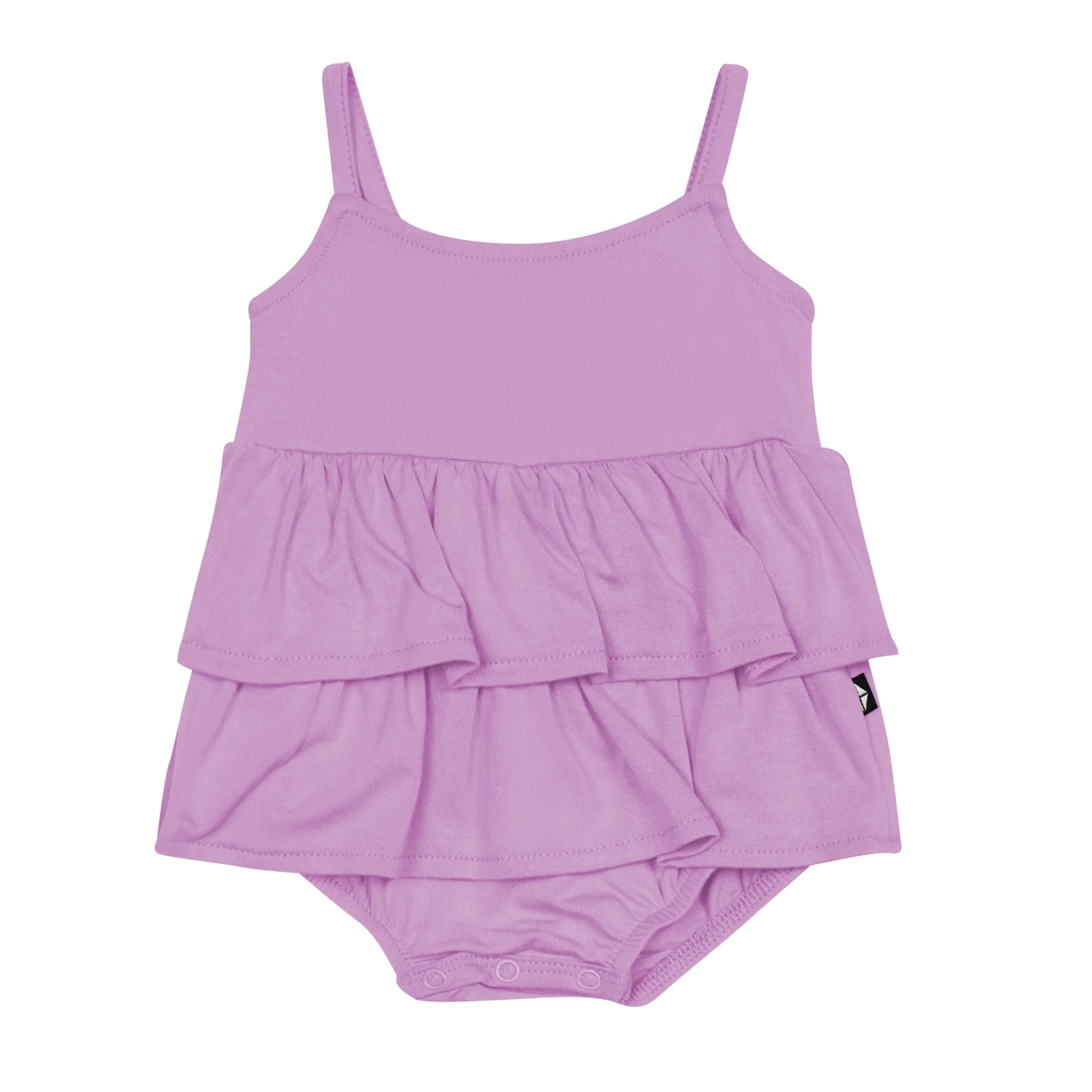 Online Kyte Baby Spaghetti Strap Ruffle Romper in Poi