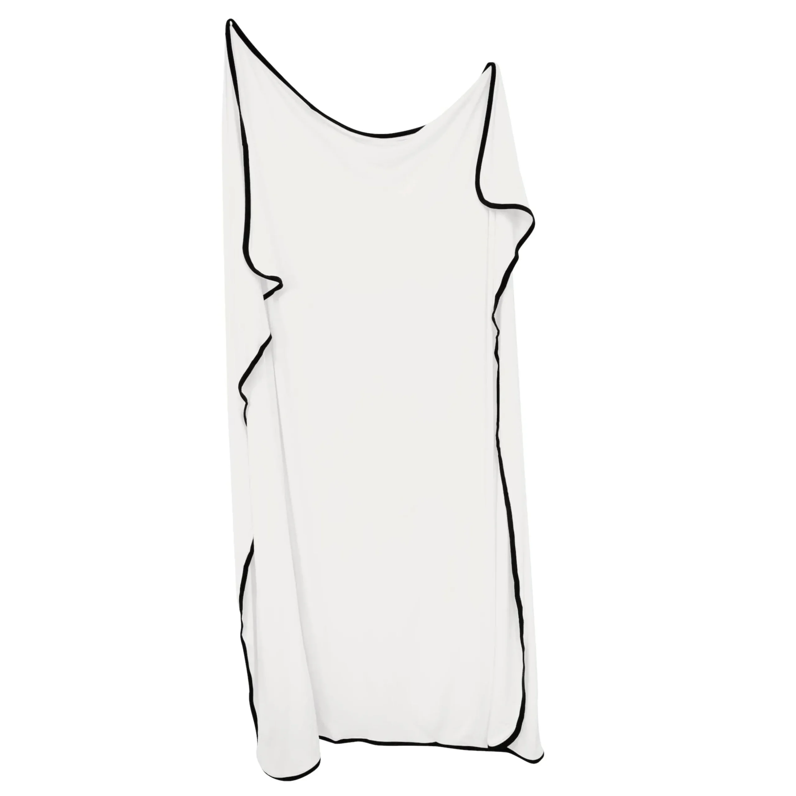 Kyte Baby Swaddle Blanket in Cloud with Midnight Trim