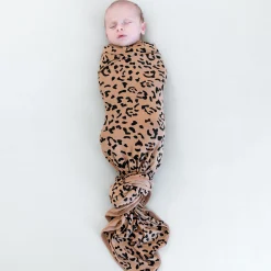 Clearance Kyte Baby Swaddle Blanket in Latte Leopard