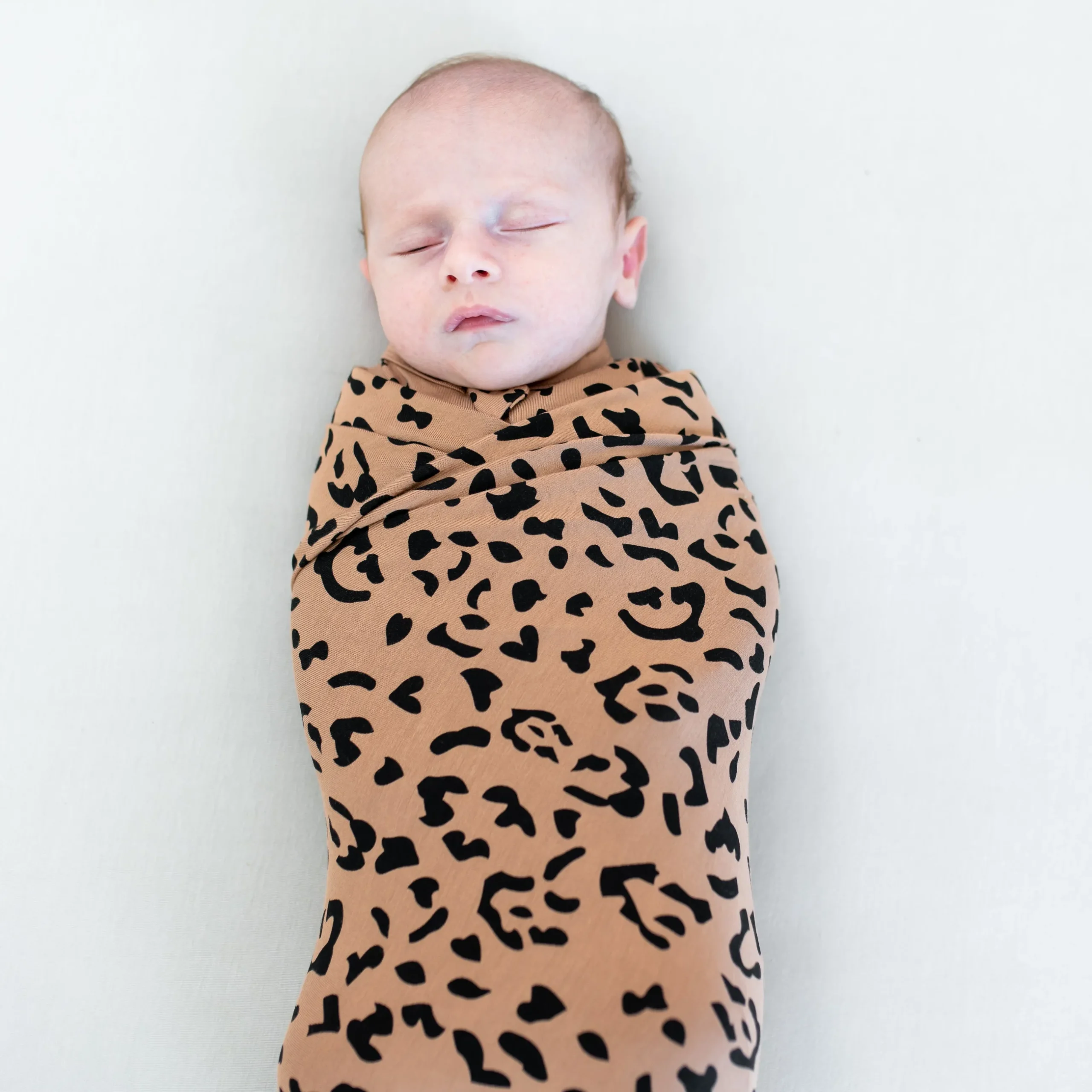 Clearance Kyte Baby Swaddle Blanket in Latte Leopard
