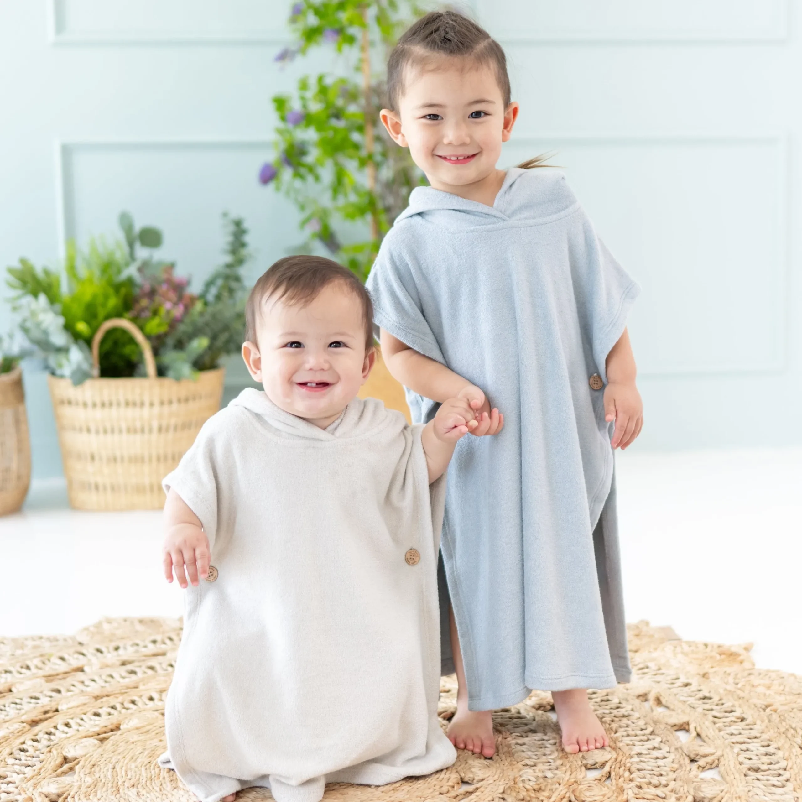 Hot Kyte Baby Swim Poncho in Fog