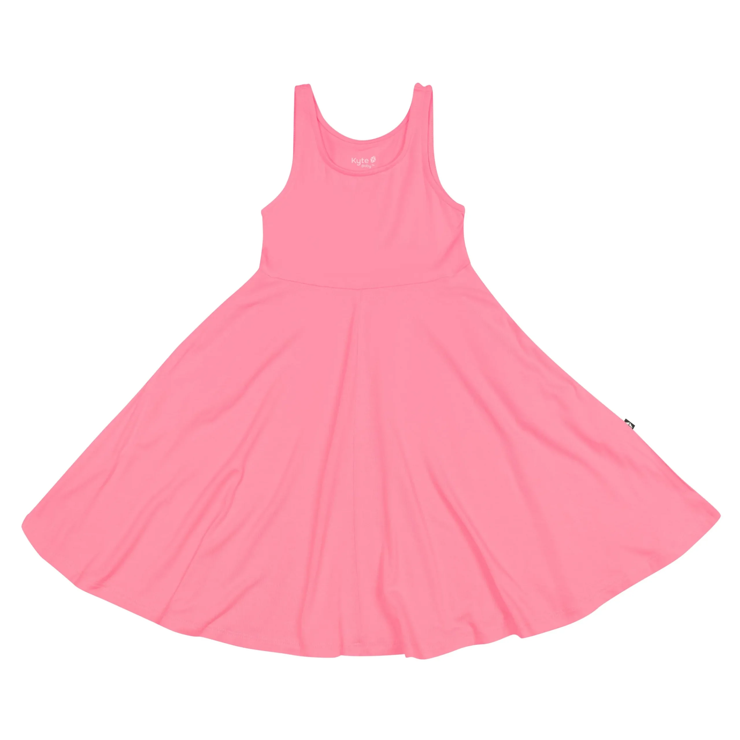 New Kyte Baby Tank Twirl Dress in Guava