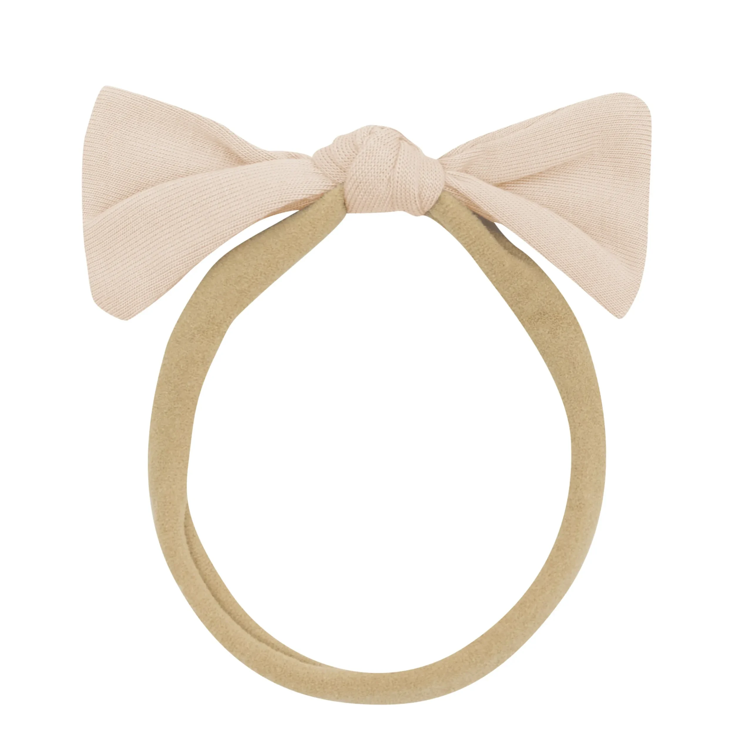 Hot Kyte Baby Tiny Nylon Bow in Bisque