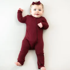 Best Kyte Baby Tiny Nylon Bow in Burgundy