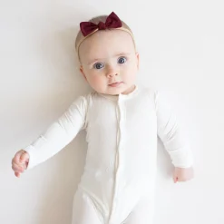 Best Kyte Baby Tiny Nylon Bow in Burgundy