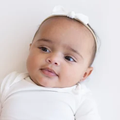 Outlet Kyte Baby Tiny Nylon Bow in Cloud
