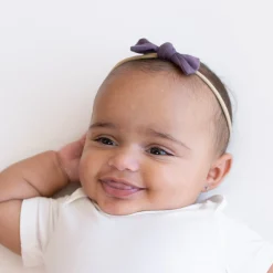 Clearance Kyte Baby Tiny Nylon Bow in Currant