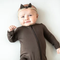 Best Kyte Baby Tiny Nylon Bow in Espresso