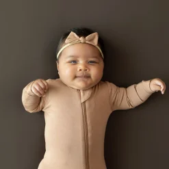 Best Kyte Baby Tiny Nylon Bow in Latte