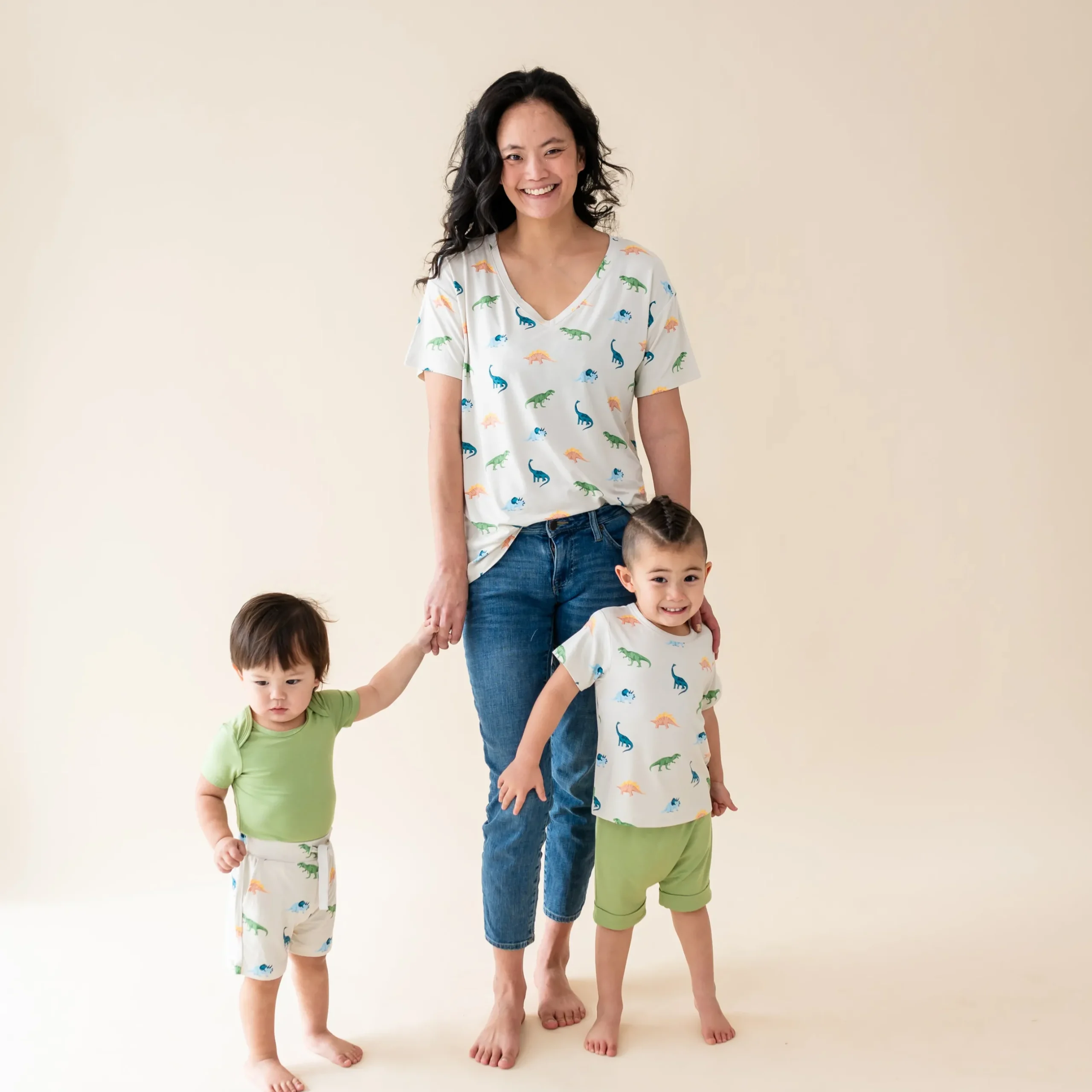 Outlet Kyte Baby Toddler Basic Tee in Ecru Roar