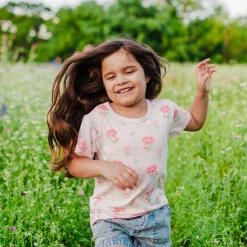 New Kyte Baby Toddler Basic Tee in Sakura Peony