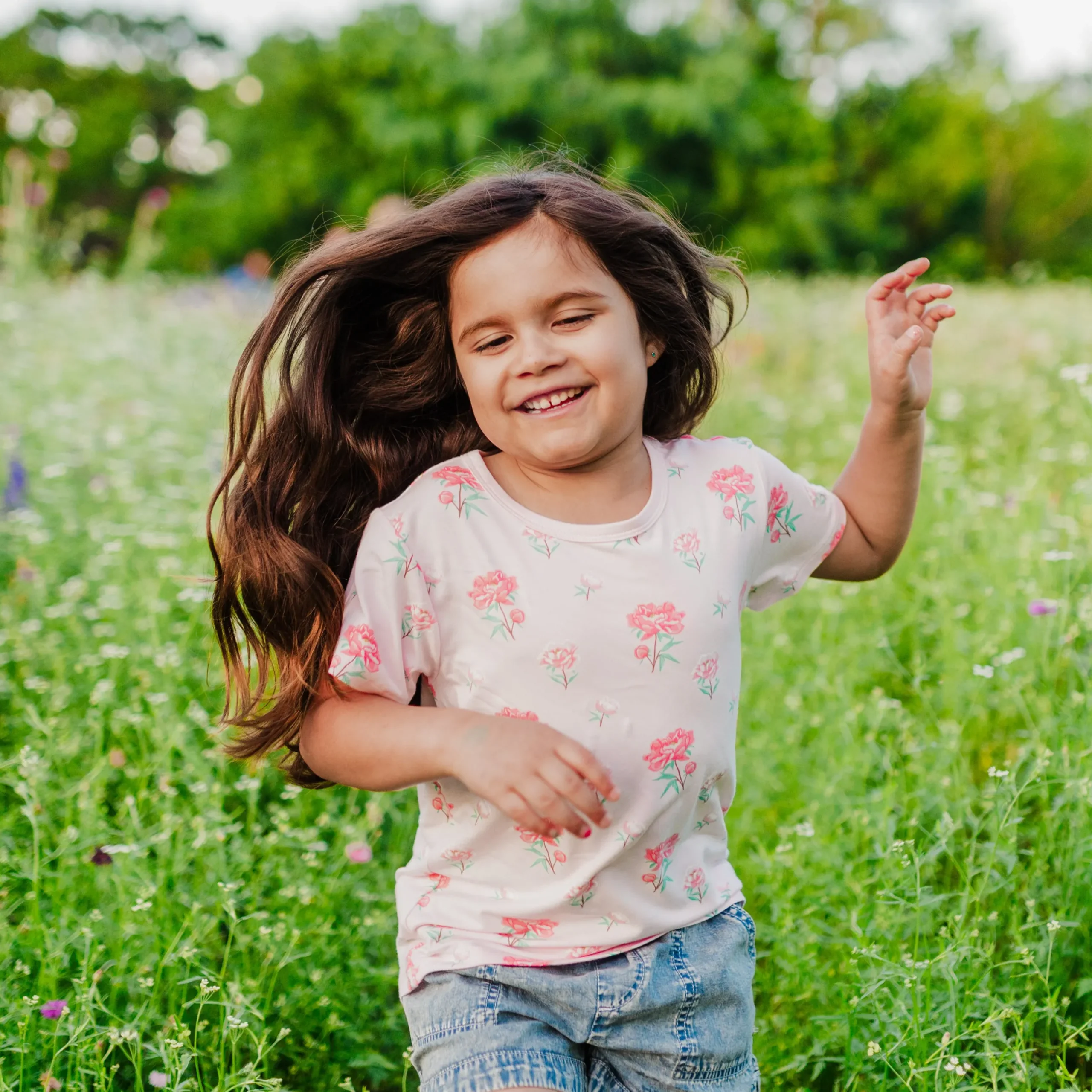 New Kyte Baby Toddler Basic Tee in Sakura Peony