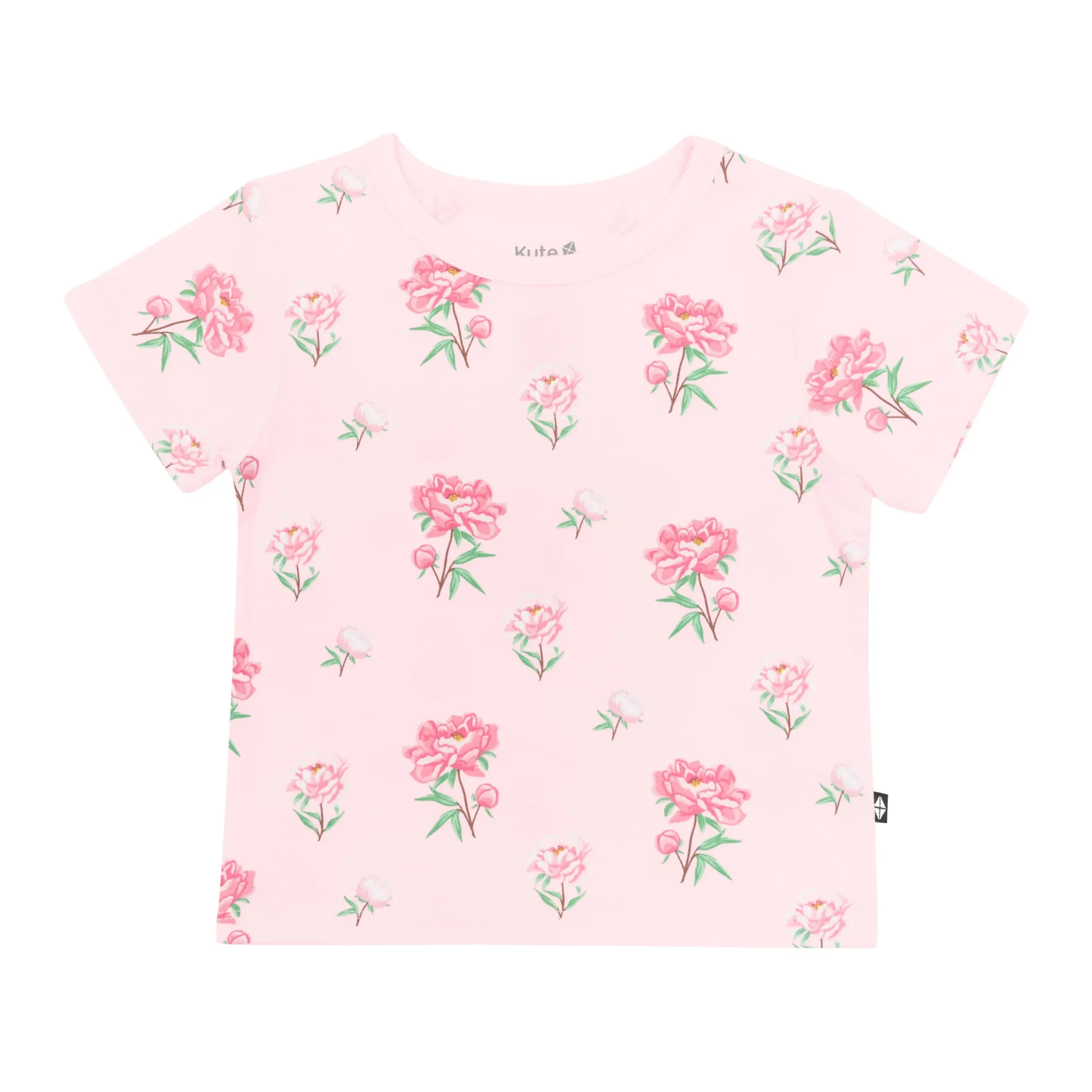 New Kyte Baby Toddler Basic Tee in Sakura Peony