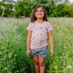 New Kyte Baby Toddler Basic Tee in Sakura Peony