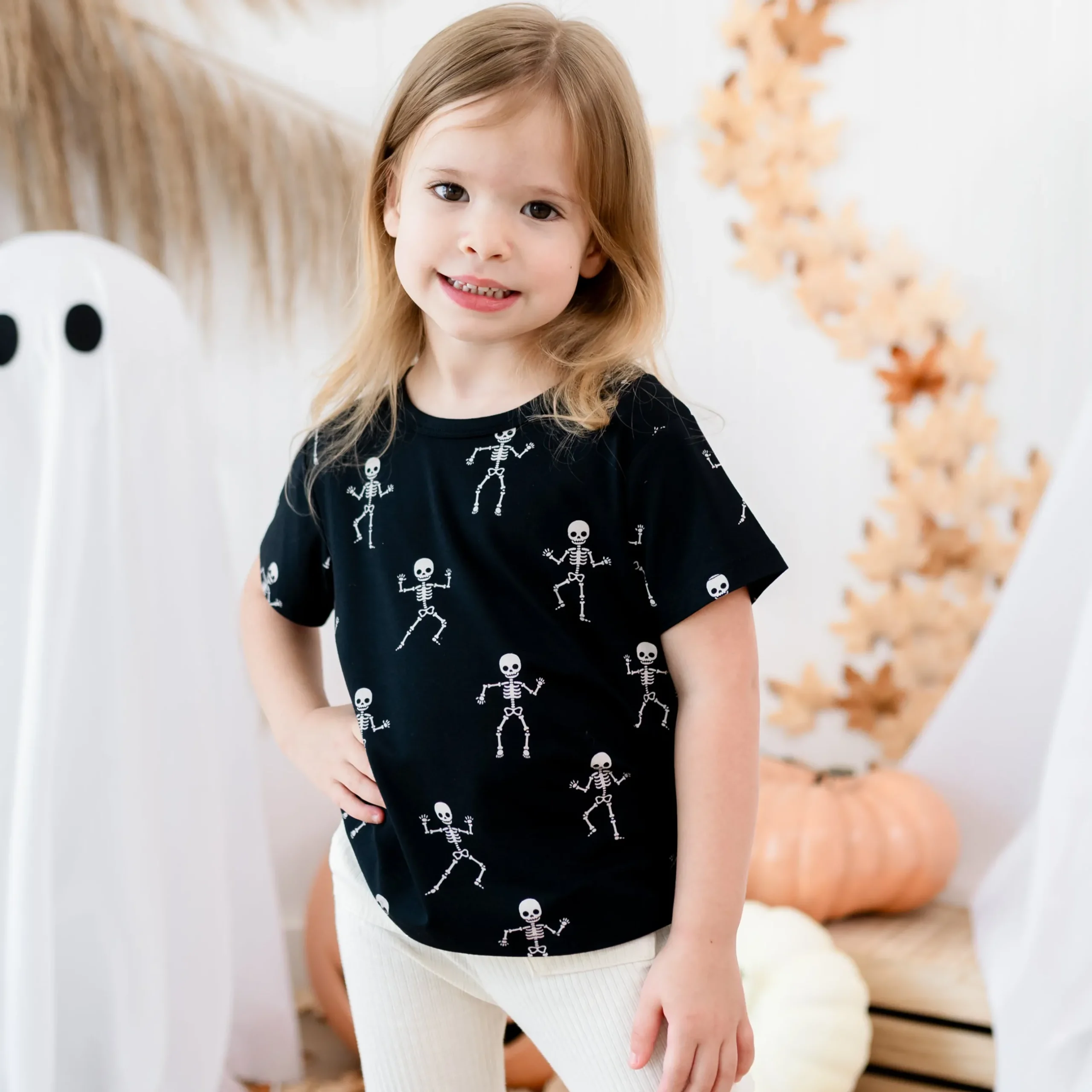 Best Kyte Baby Toddler Basic Tee in Skeleton