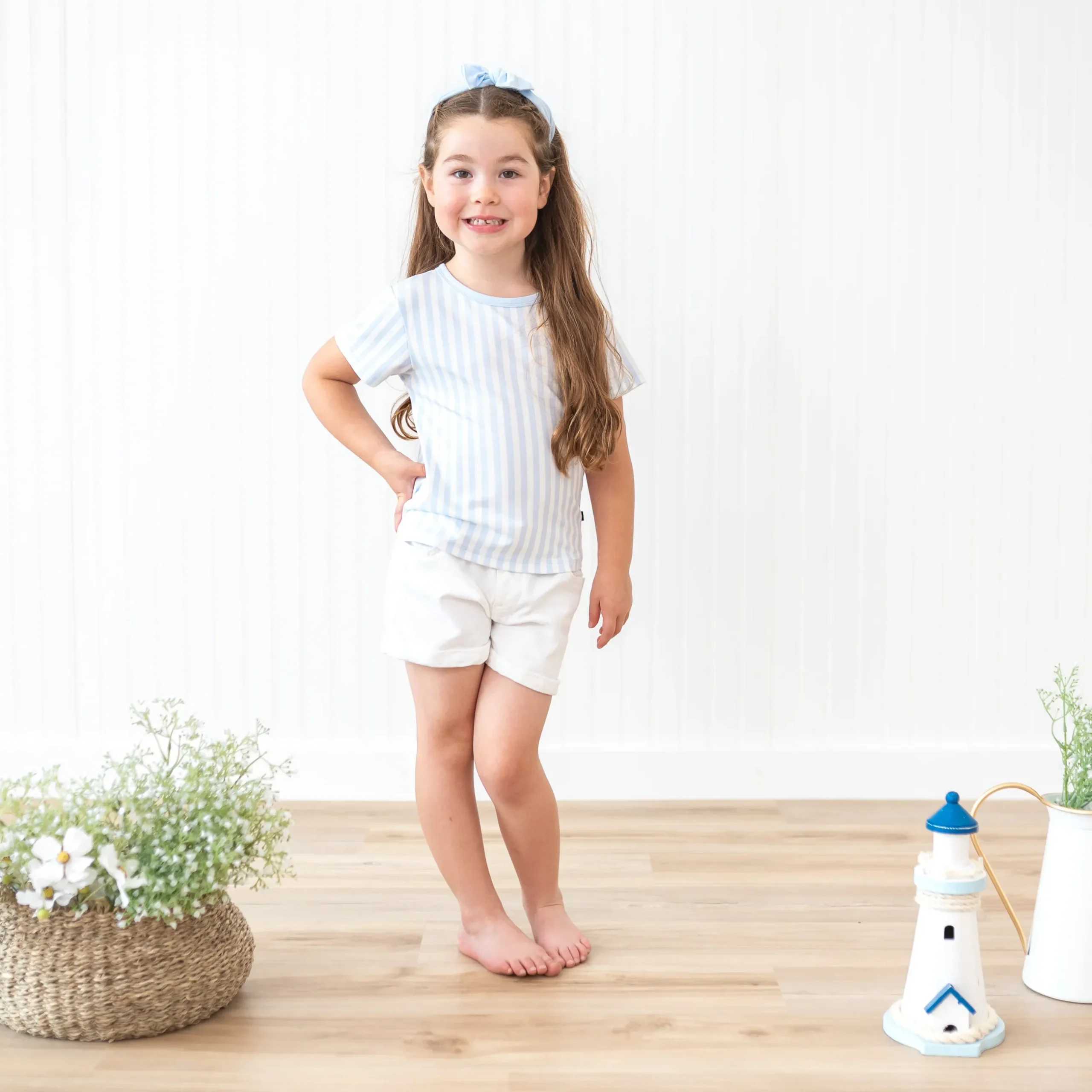 Discount Kyte Baby Toddler Basic Tee in Small Mist Stripe