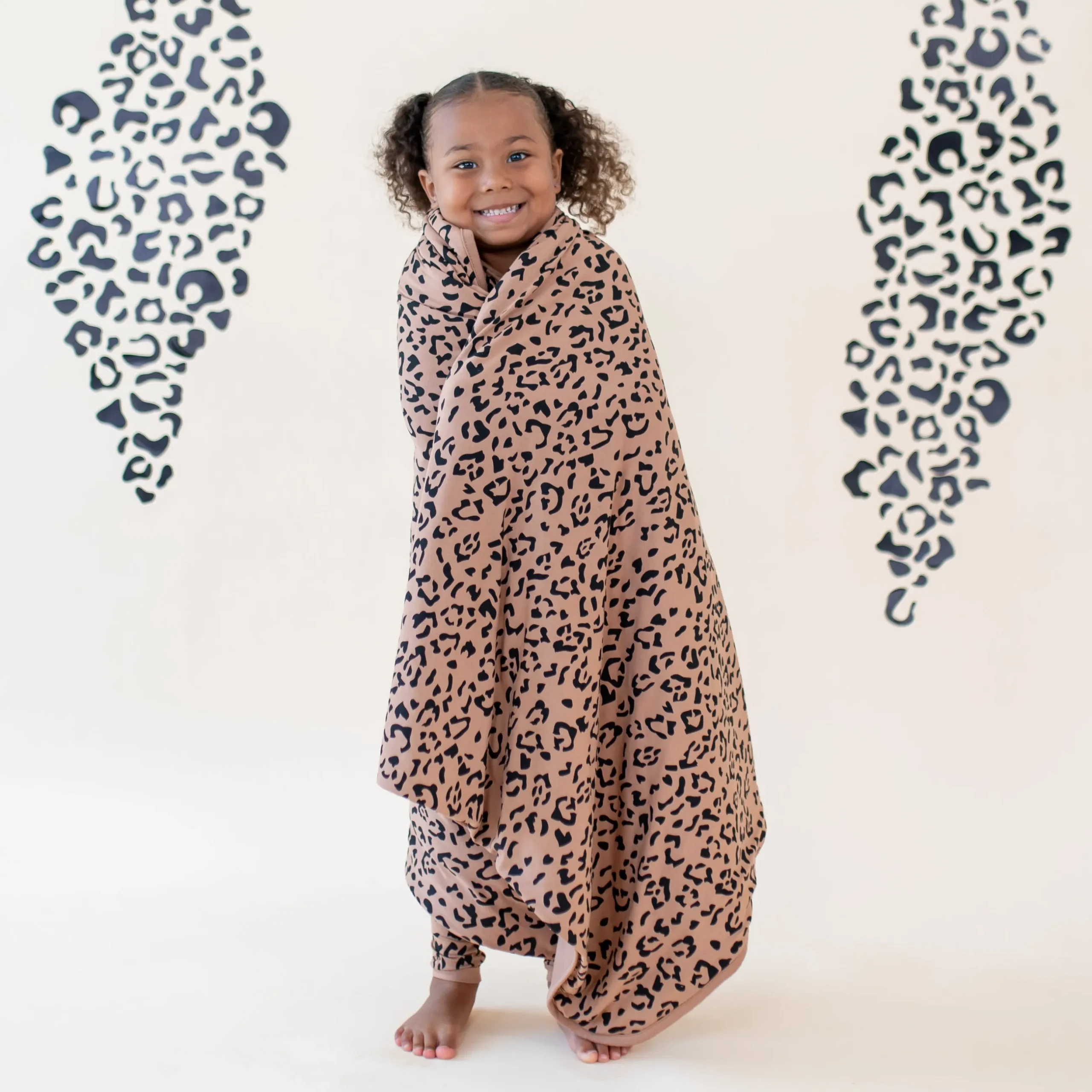 Clearance Kyte Baby Toddler Blanket in 1.0 Latte Leopard