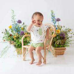 Clearance Kyte Baby Toddler Crew Neck Tee in Wildflower