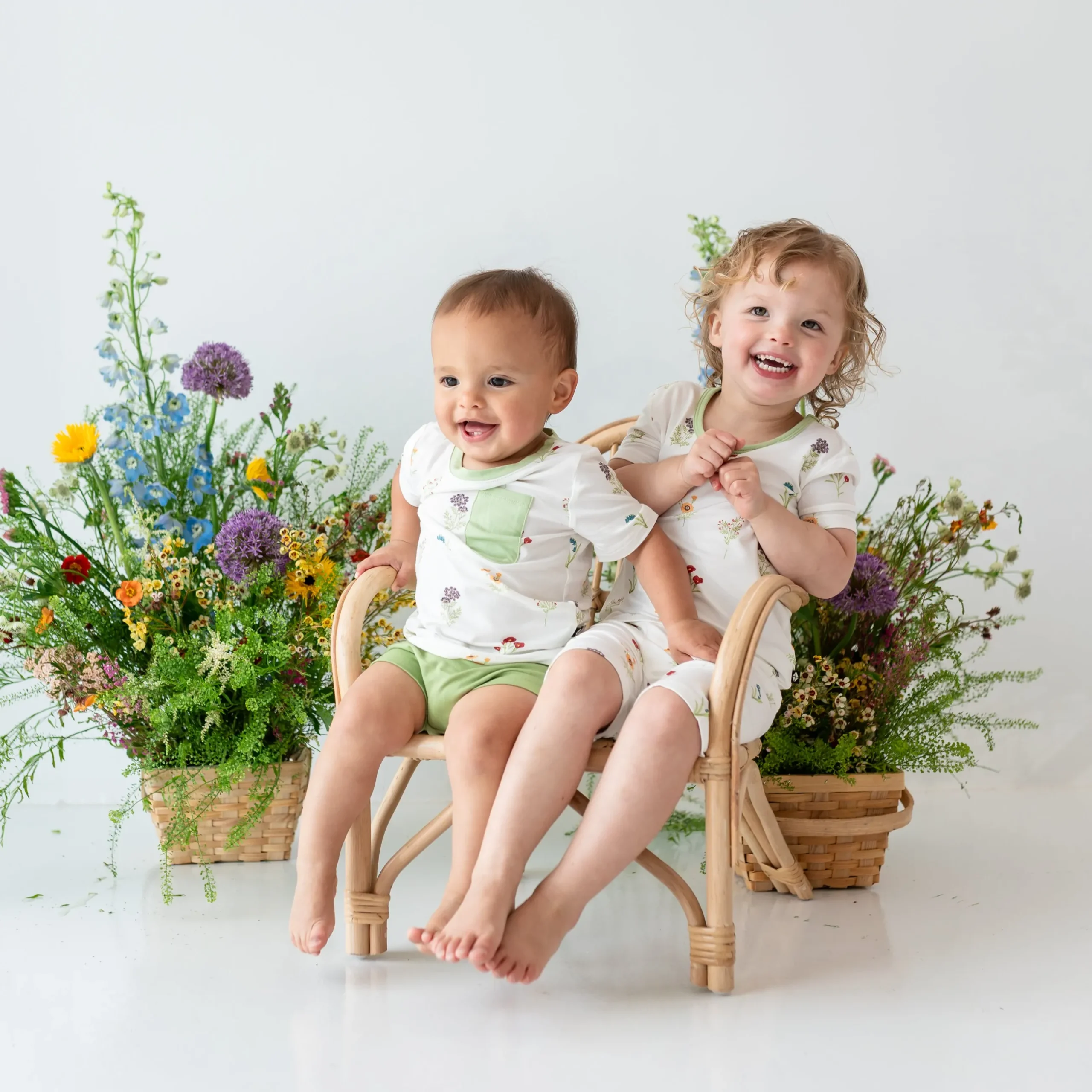 Clearance Kyte Baby Toddler Crew Neck Tee in Wildflower