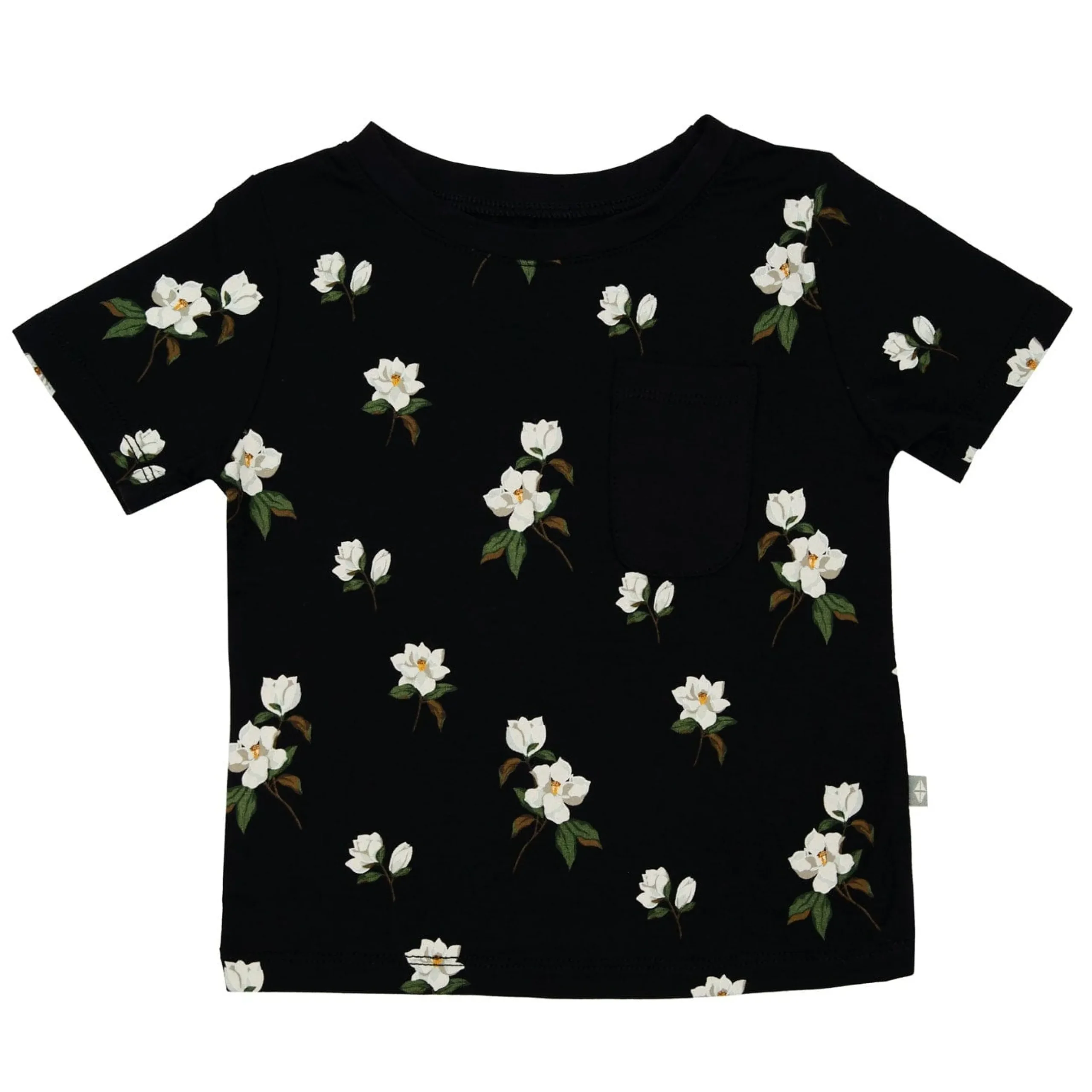 Clearance Kyte Baby Toddler Crew Neck Tee in Small Midnight Magnolia