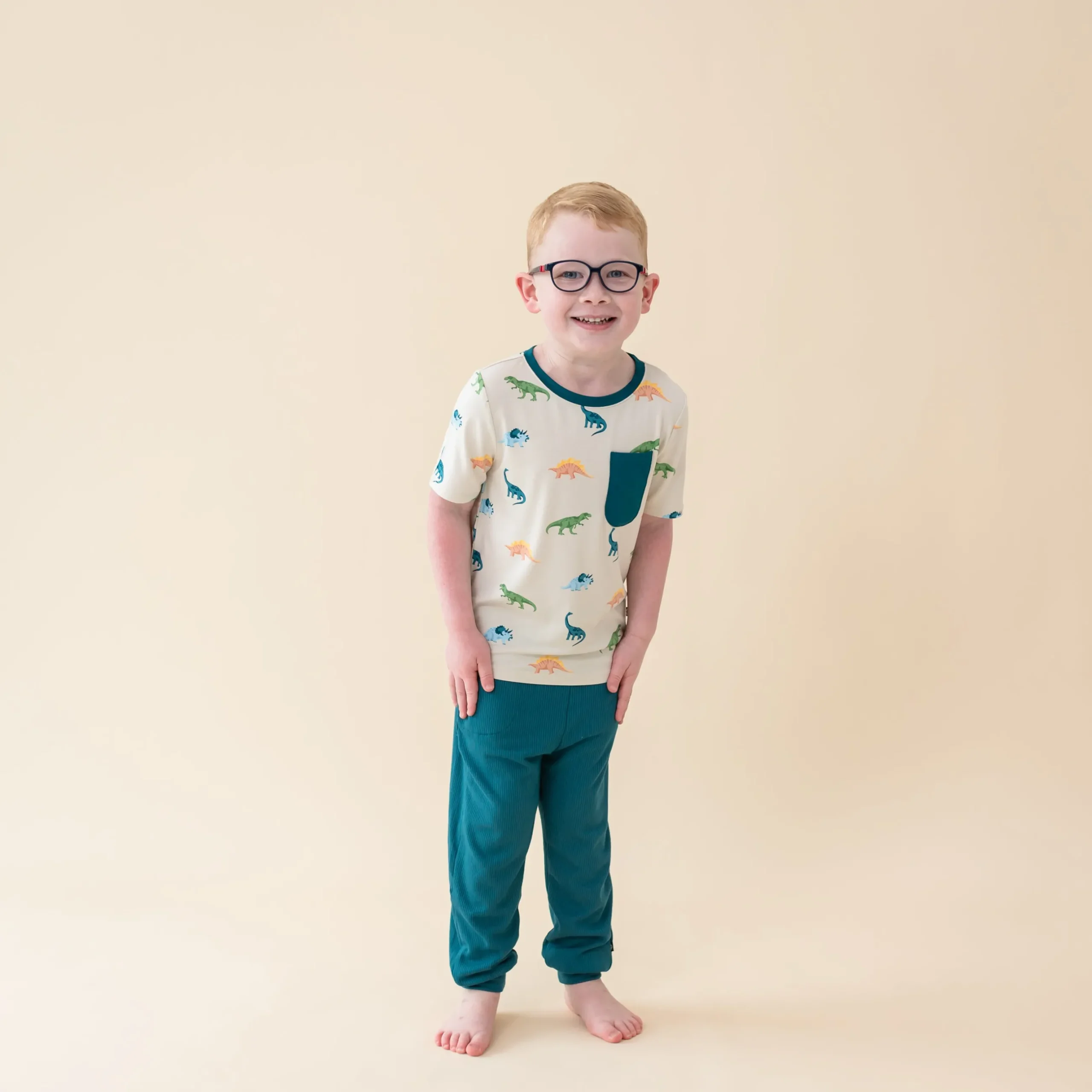 Hot Kyte Baby Toddler Crew Neck Tee in Ecru Roar