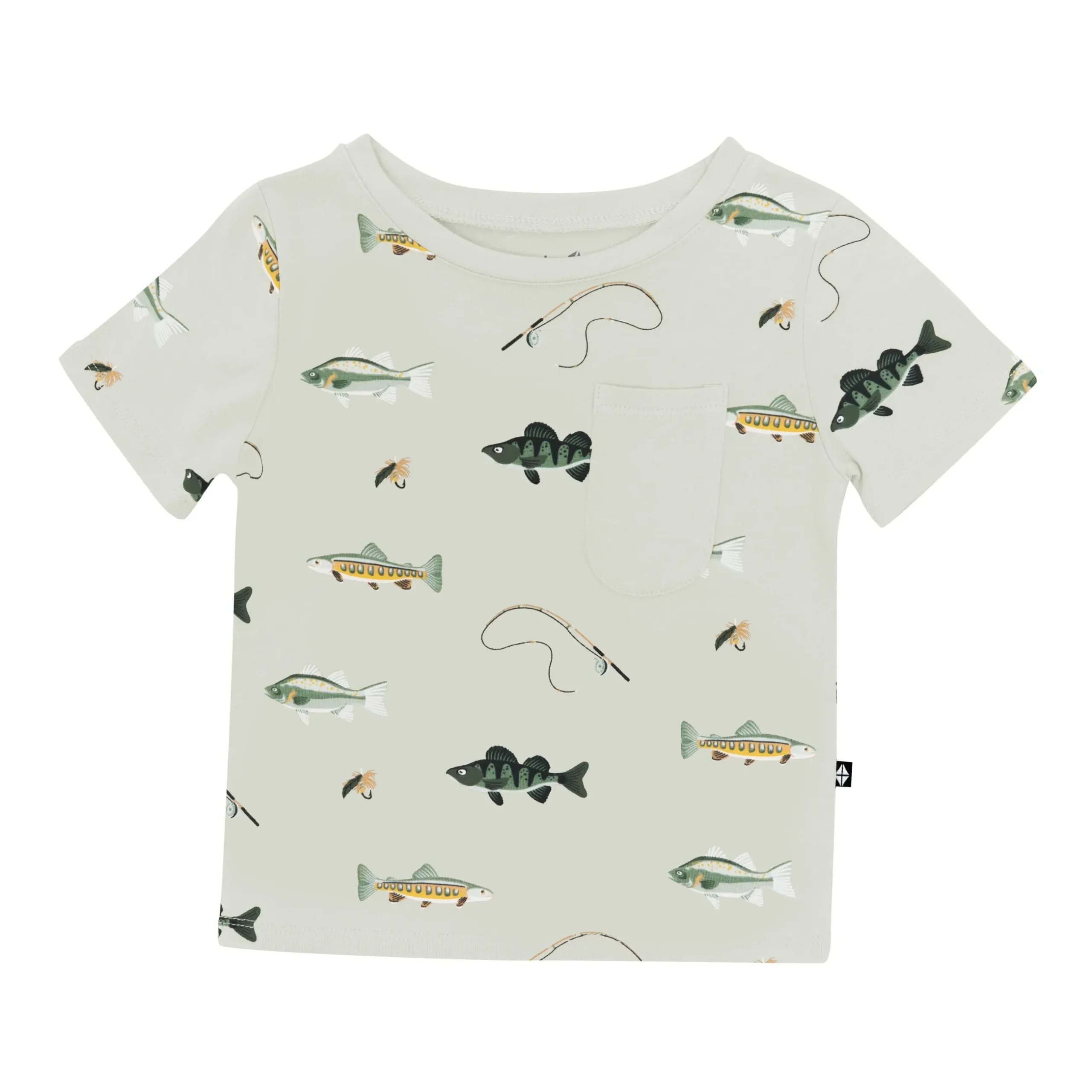 New Kyte Baby Toddler Crew Neck Tee in Fishing