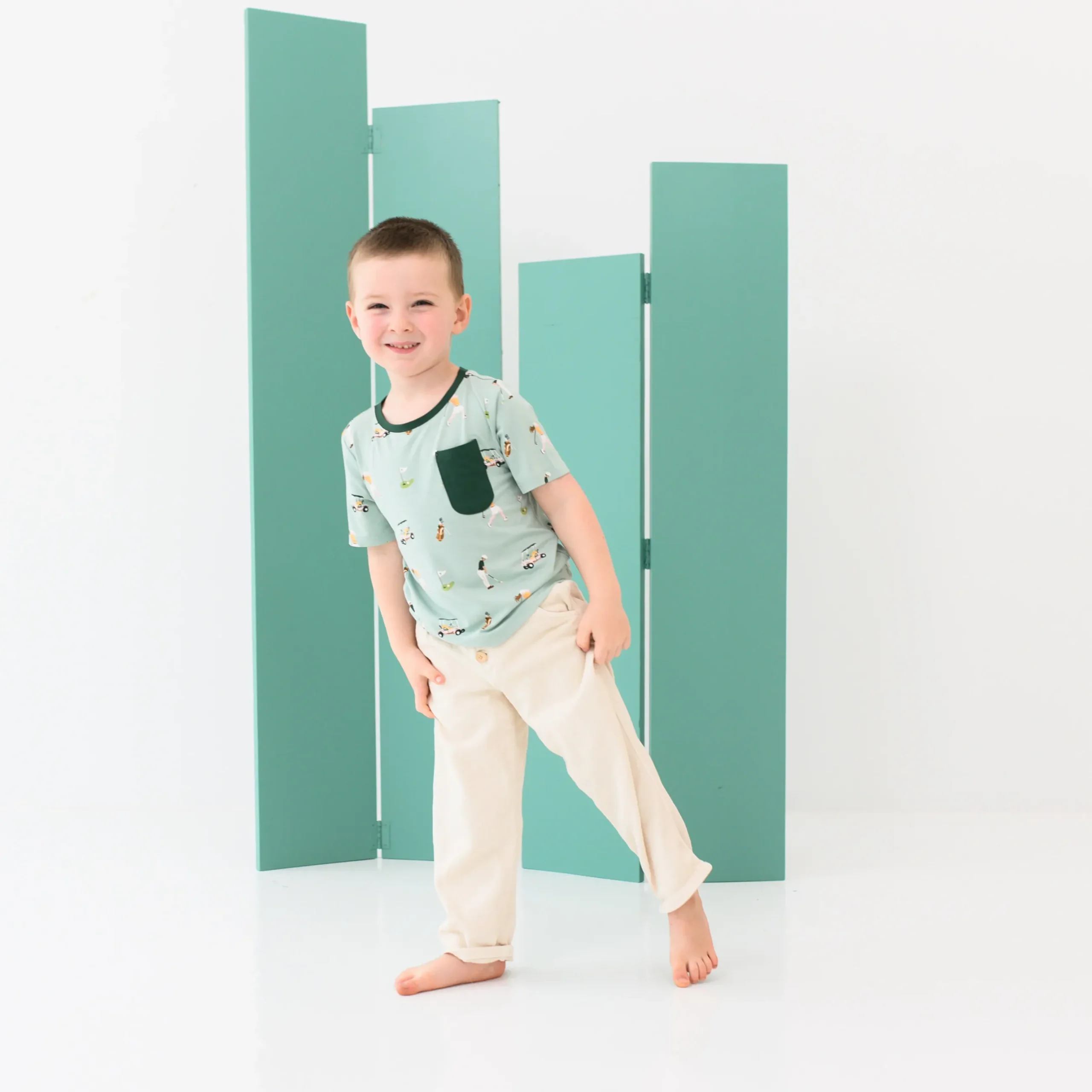 Online Kyte Baby Toddler Crew Neck Tee in Golf