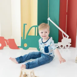 Clearance Kyte Baby Toddler Crew Neck Tee in Construction