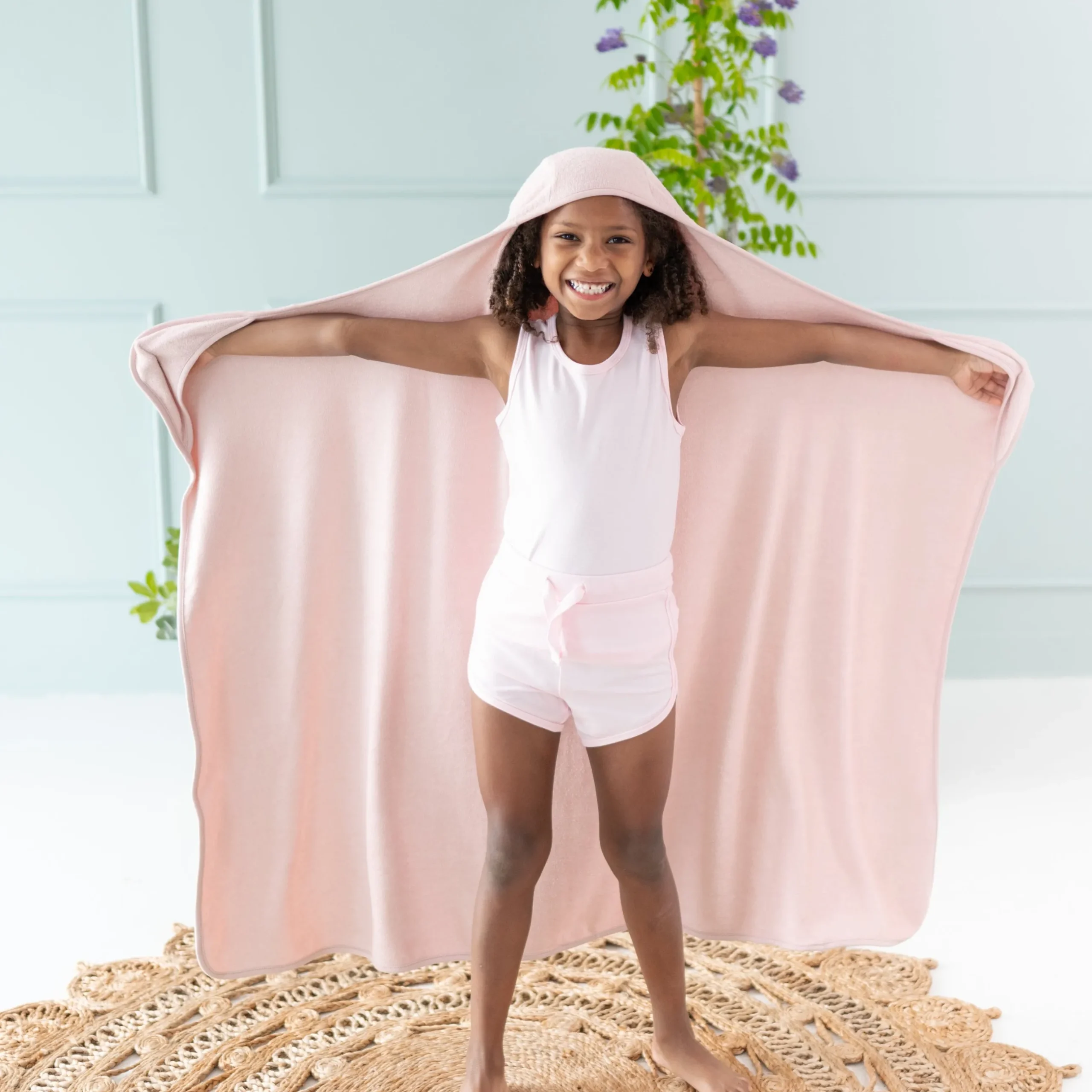 Hot Kyte Baby Toddler Hooded Bath Towel in Blush