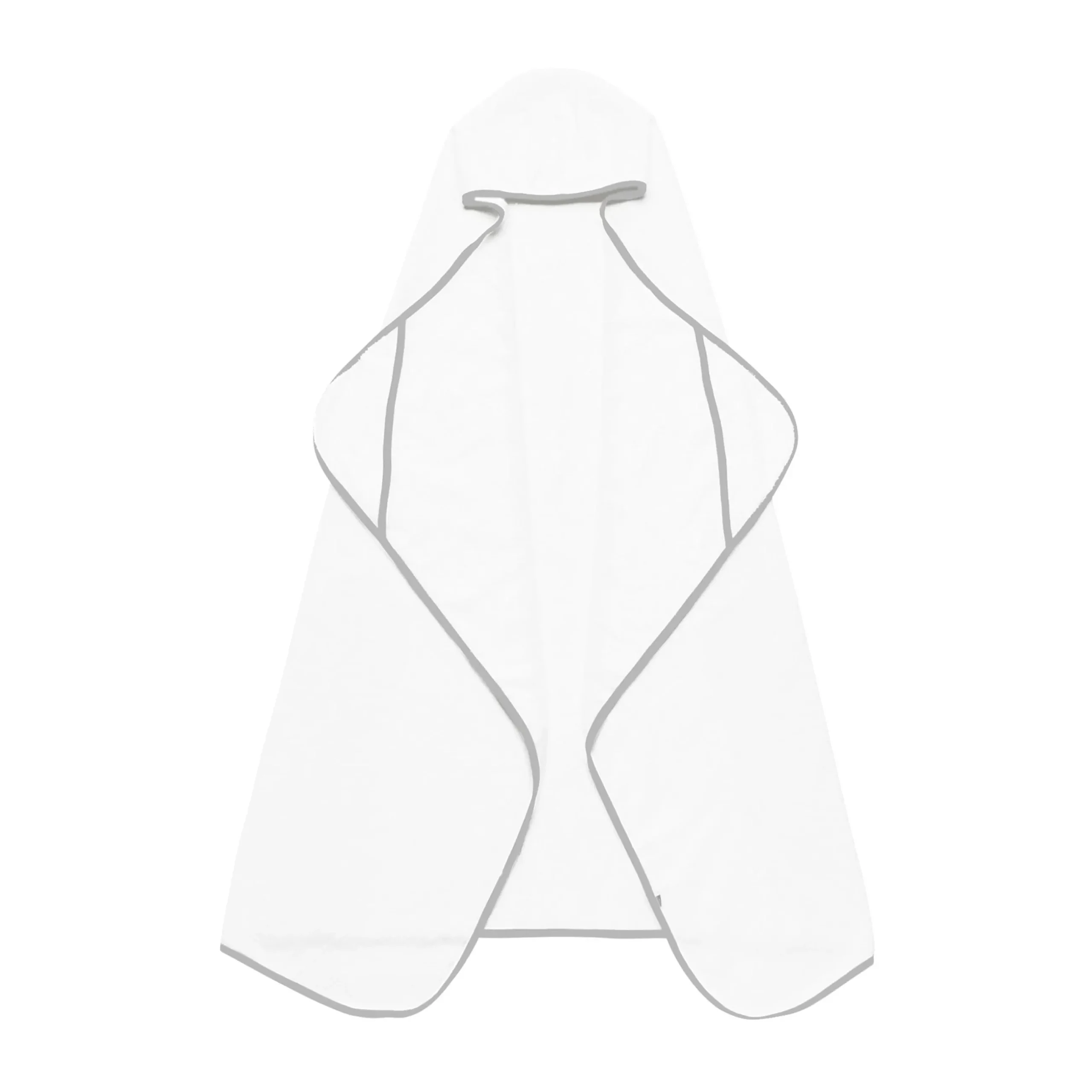 Hot Kyte Baby Toddler Hooded Bath Towel in Cloud with Storm Trim