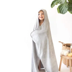 Clearance Kyte Baby Toddler Hooded Bath Towel in Storm