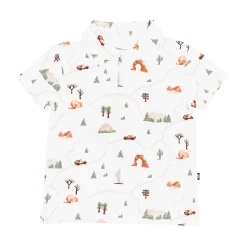 Sale Kyte Baby Toddler Short Sleeve Polo in Road Trip