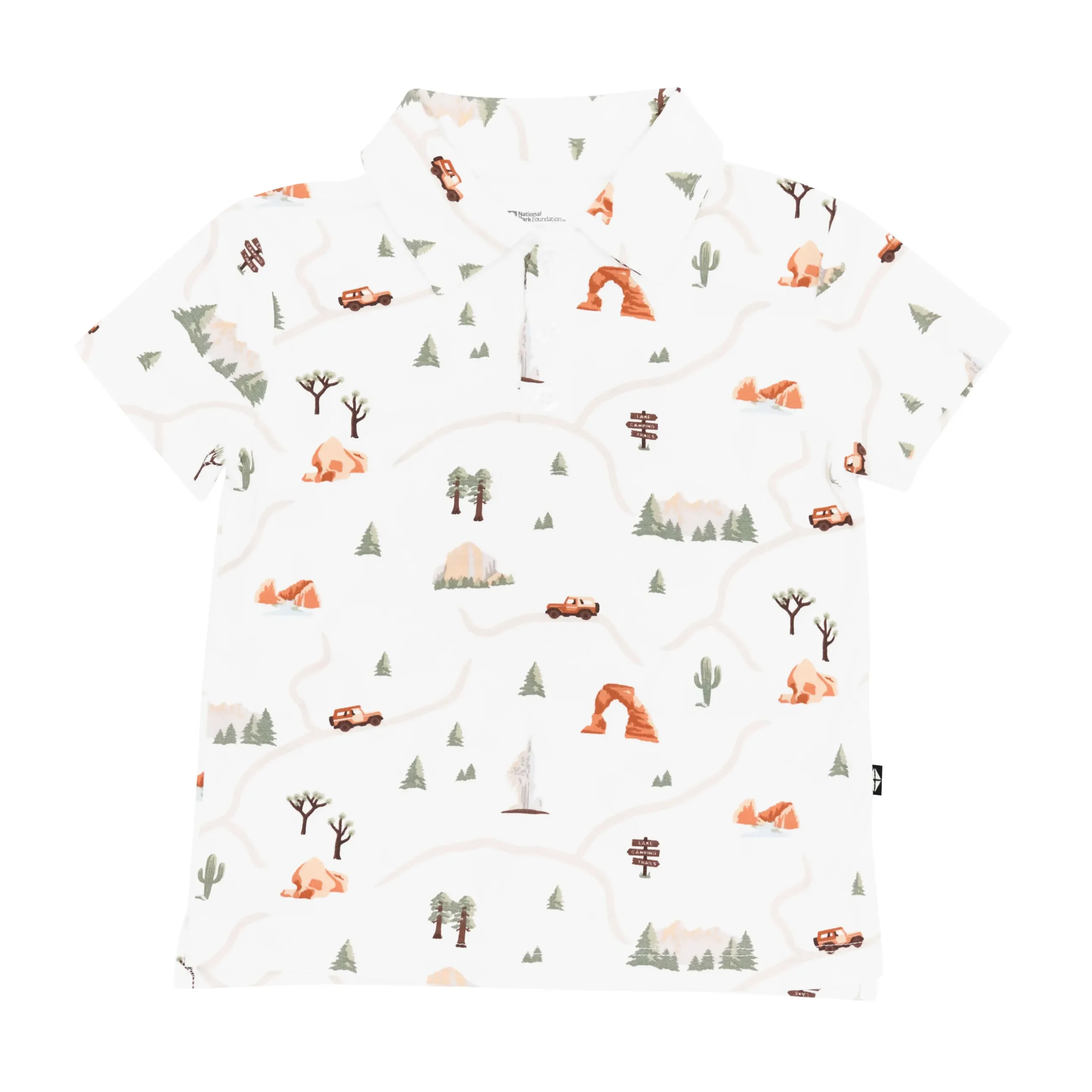 Sale Kyte Baby Toddler Short Sleeve Polo in Road Trip