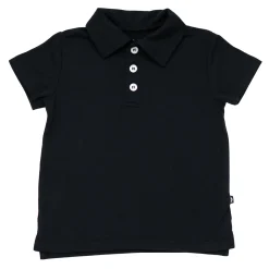 New Kyte Baby Toddler Short Sleeve Polo in Midnight