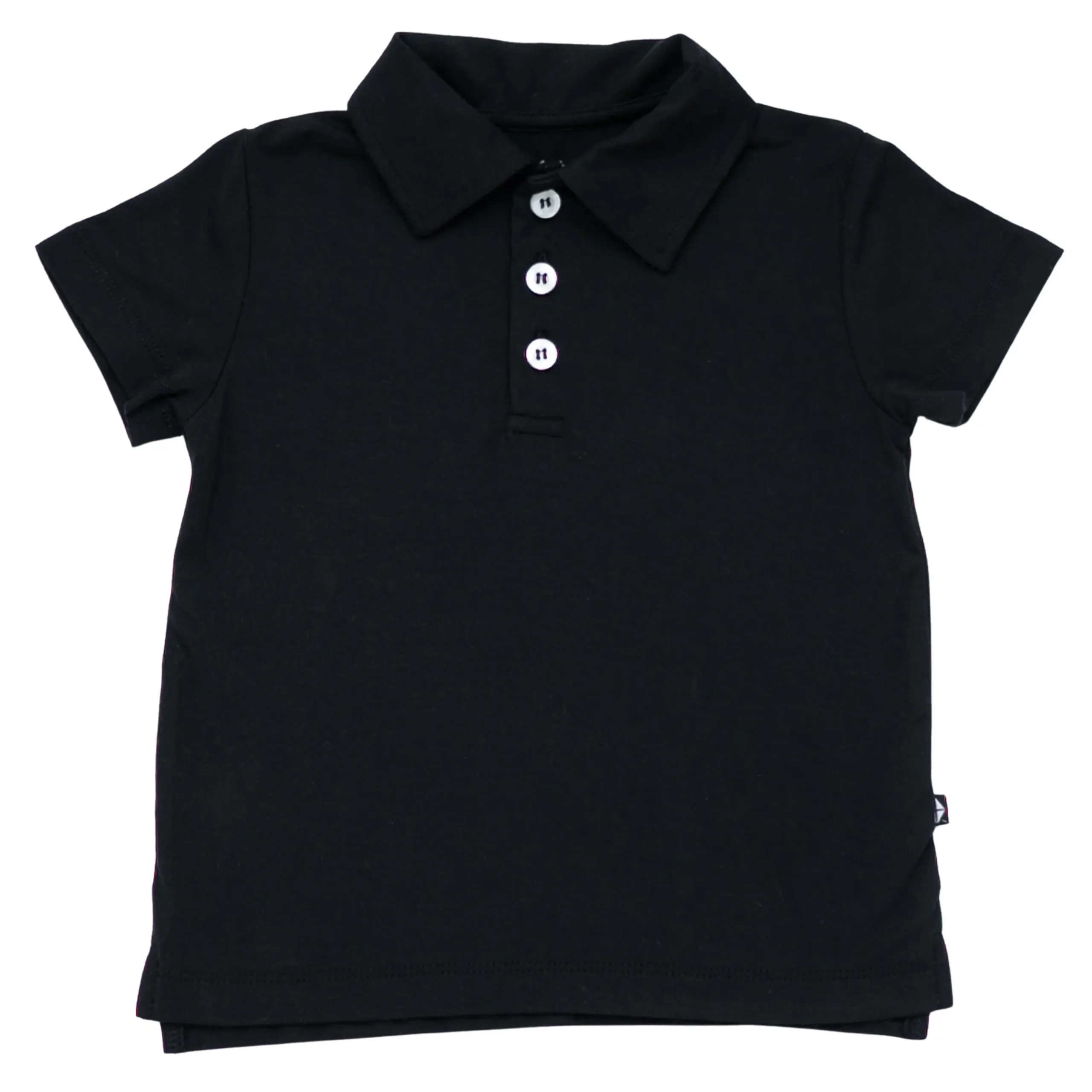 New Kyte Baby Toddler Short Sleeve Polo in Midnight