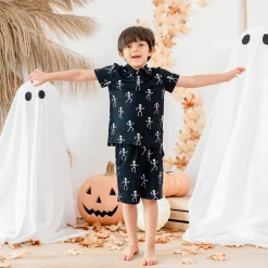 Hot Kyte Baby Toddler Short Sleeve Polo in Skeleton
