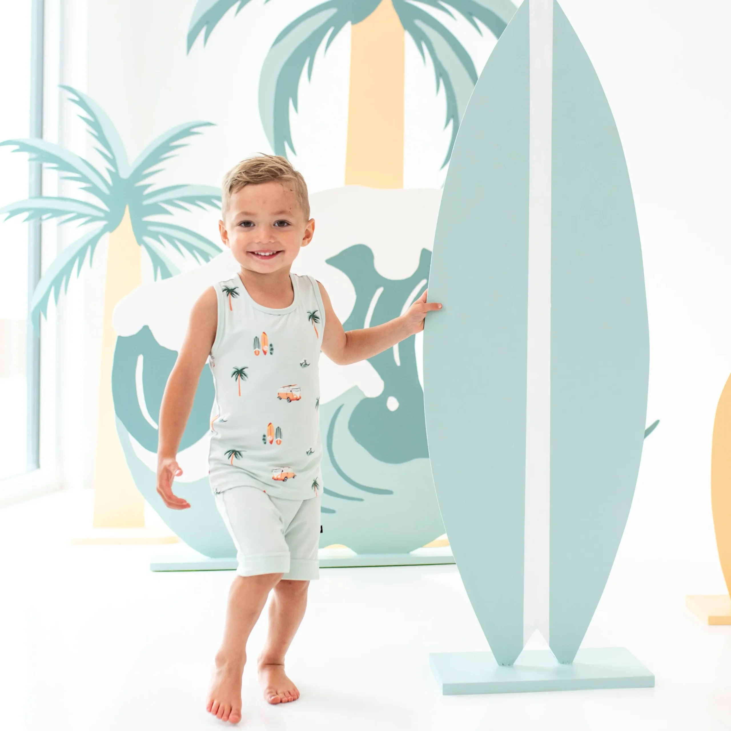 New Kyte Baby Toddler Tank Top in Dew Surf