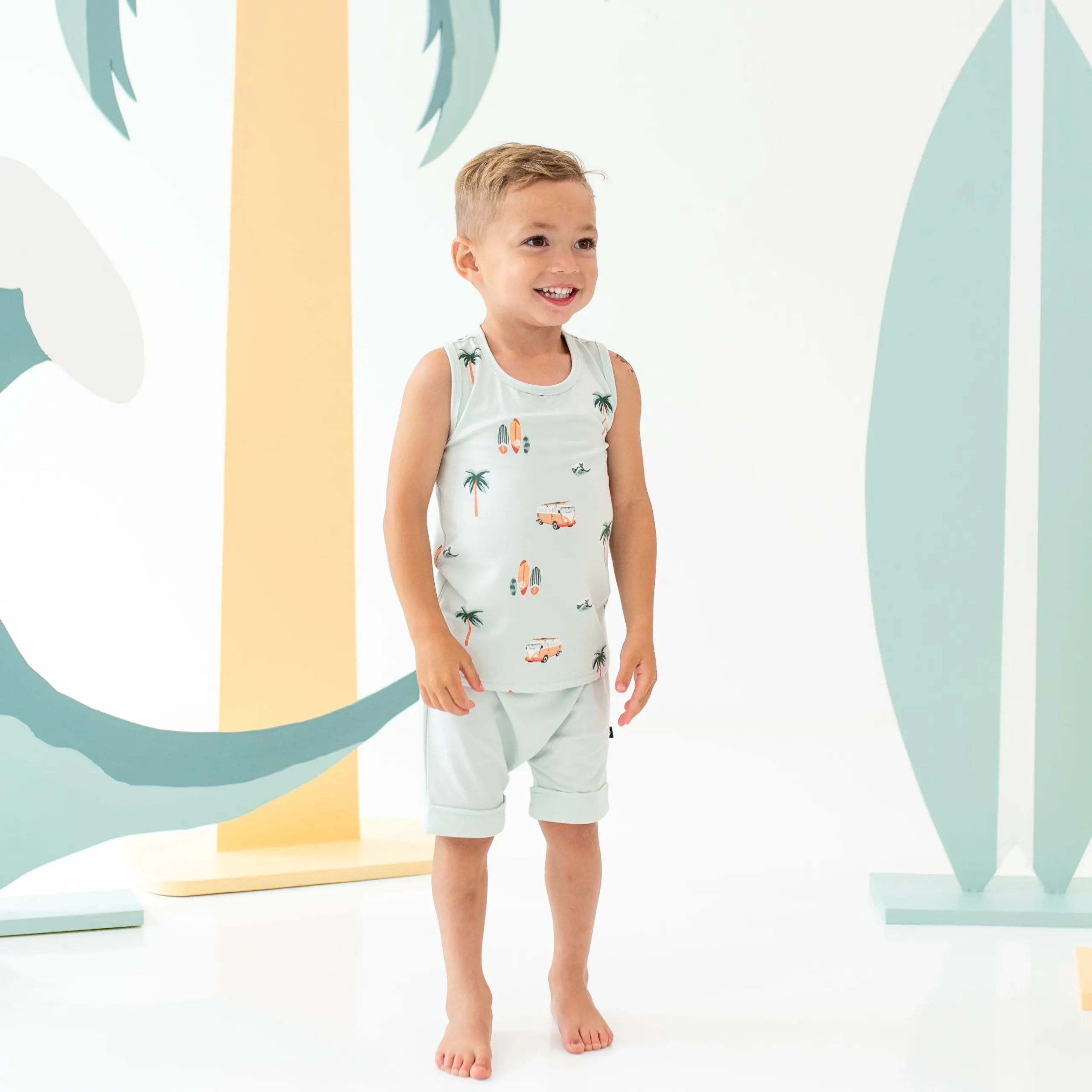 New Kyte Baby Toddler Tank Top in Dew Surf