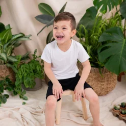 Clearance Kyte Baby Toddler V-Neck Tee in Snow