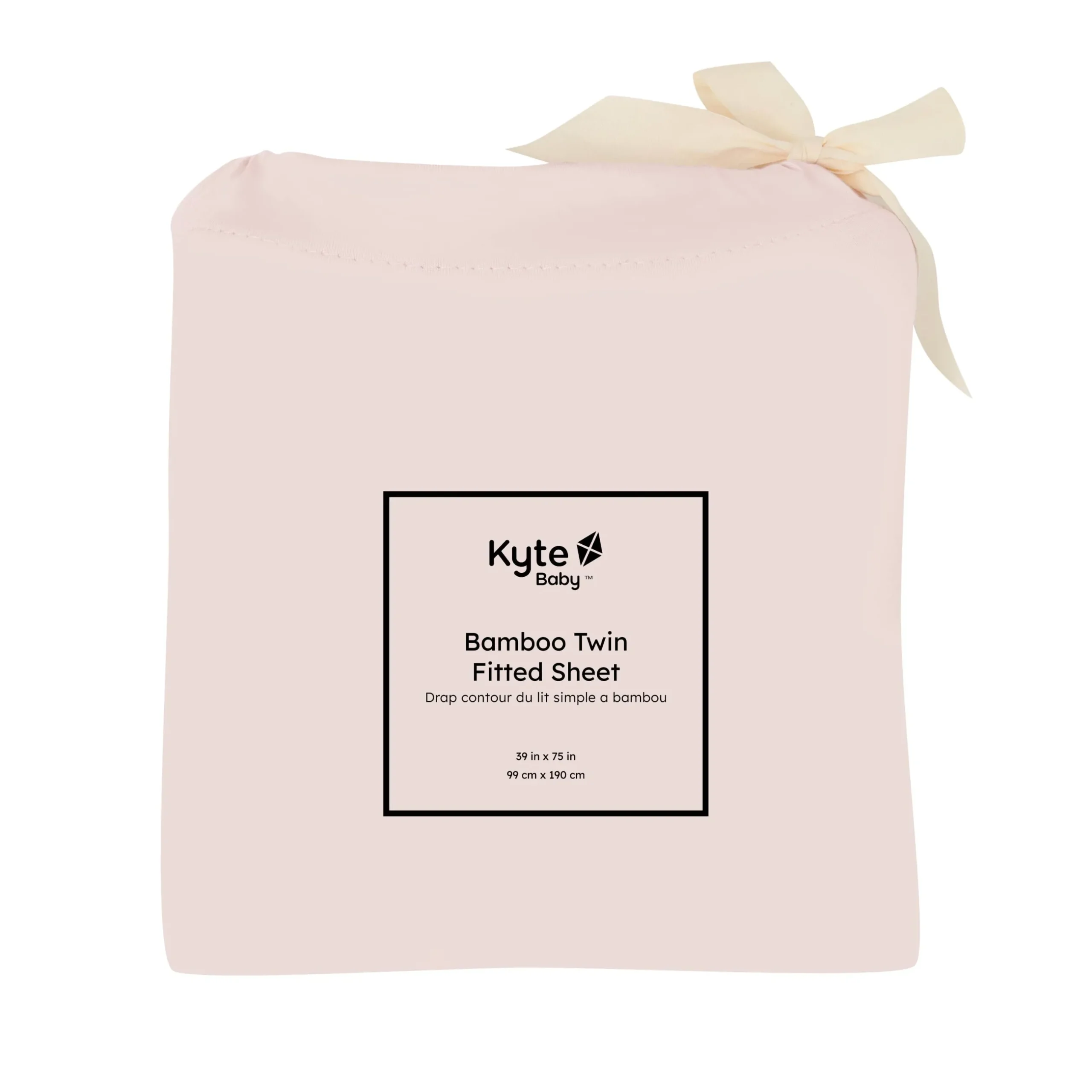 New Kyte Baby Twin Sheet in Blush